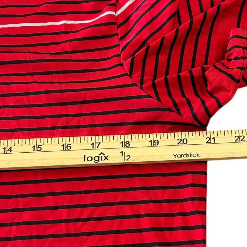Adidas Men's Climacool Red Striped Short Sleeve Golf Polo Shirt  Sz M‎